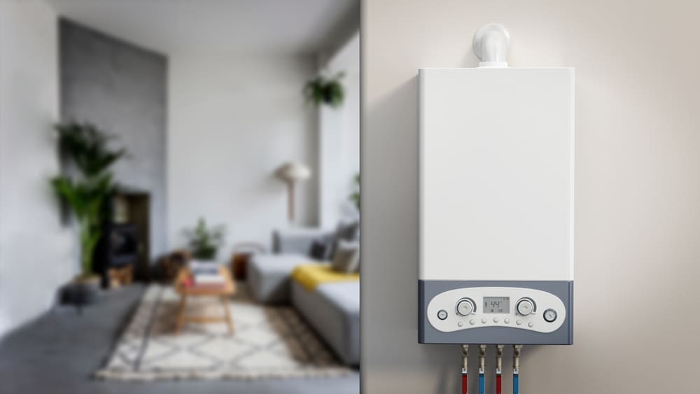 Chaudière à condensation dans une maison française
