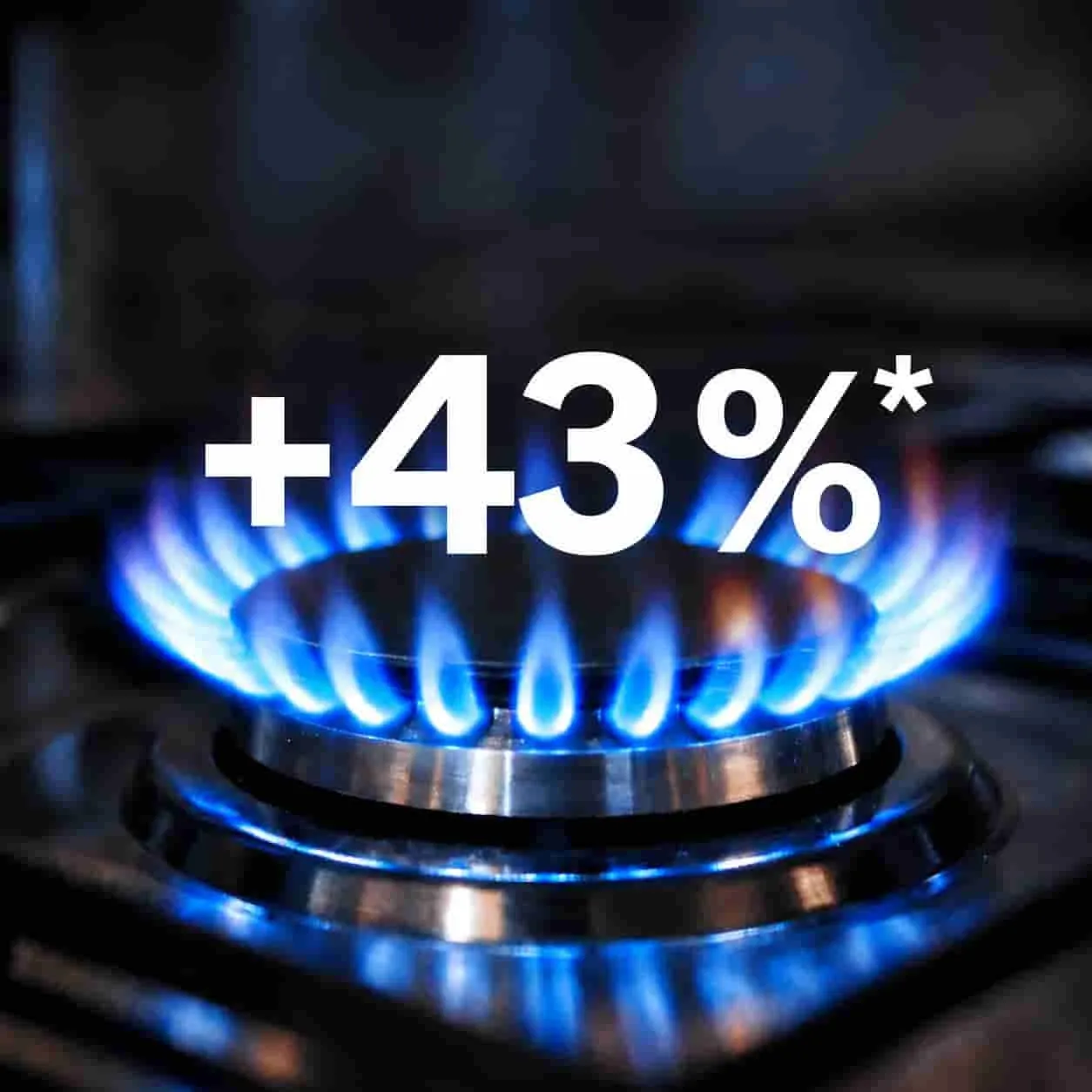 hausse gaz 43%